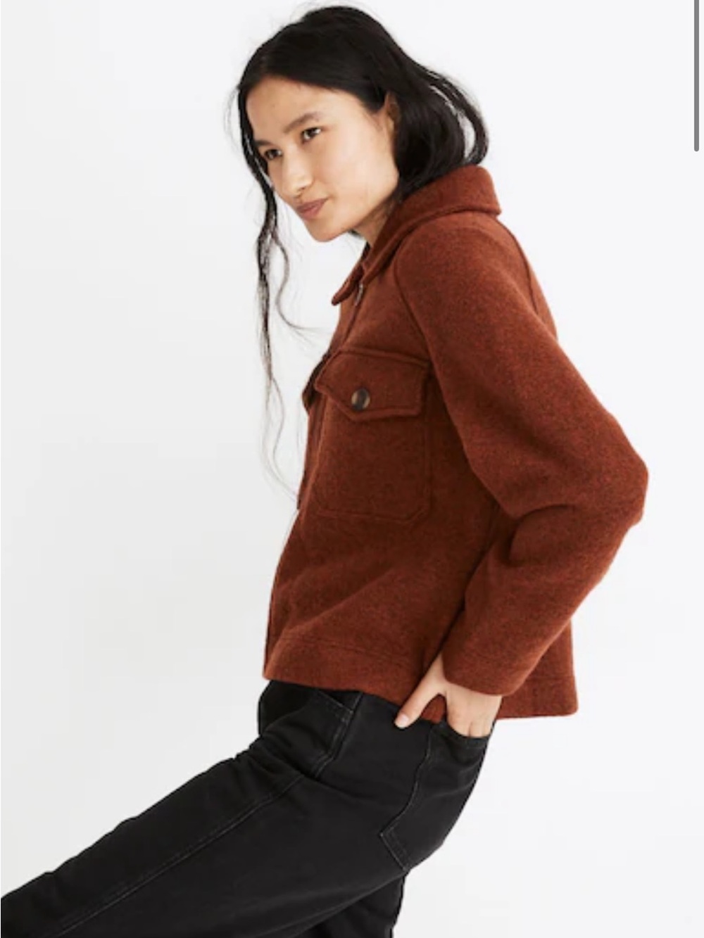 Madewell Johnsville Sweater Jacket size Large - Picture 3 of 7